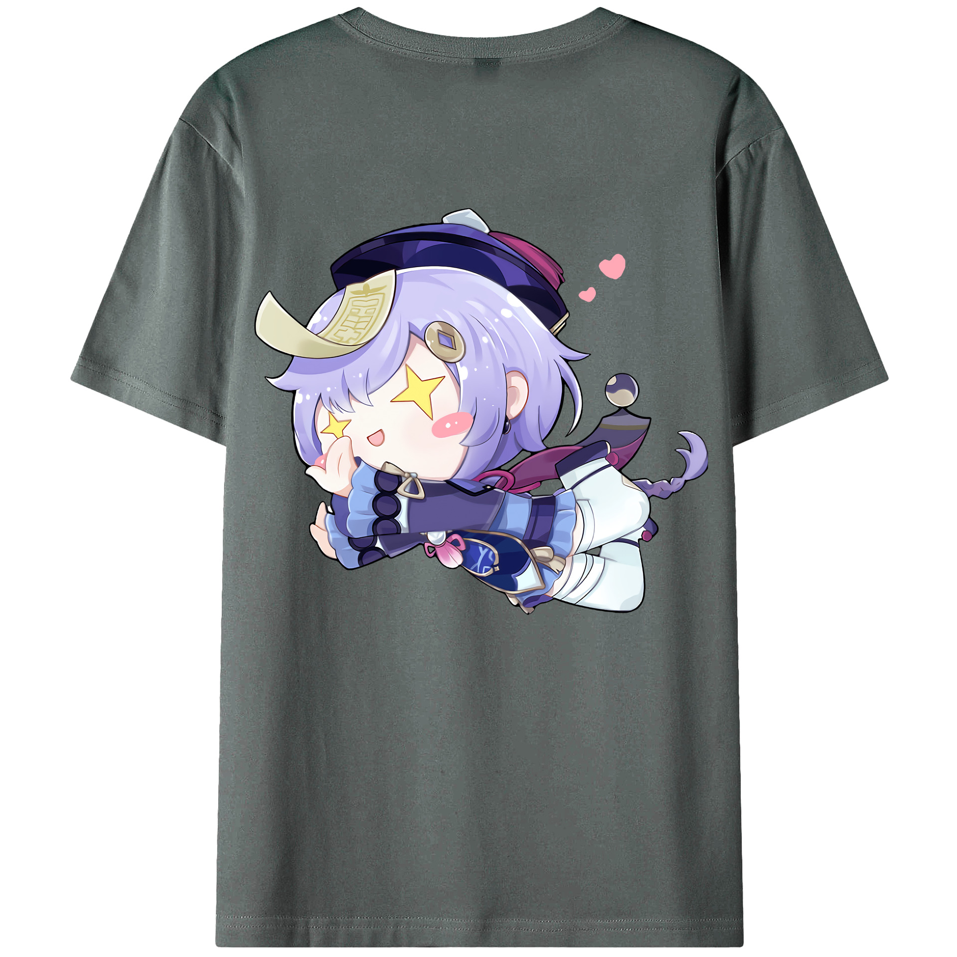 げんし神 七七 なな  genshin Nana 綿100％ メンズ半袖Tシャツ（バックプリント） 通気性